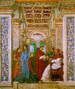 Melozzo da Forli Sixtus II with his Nephews and his Librarian Palatina oil painting